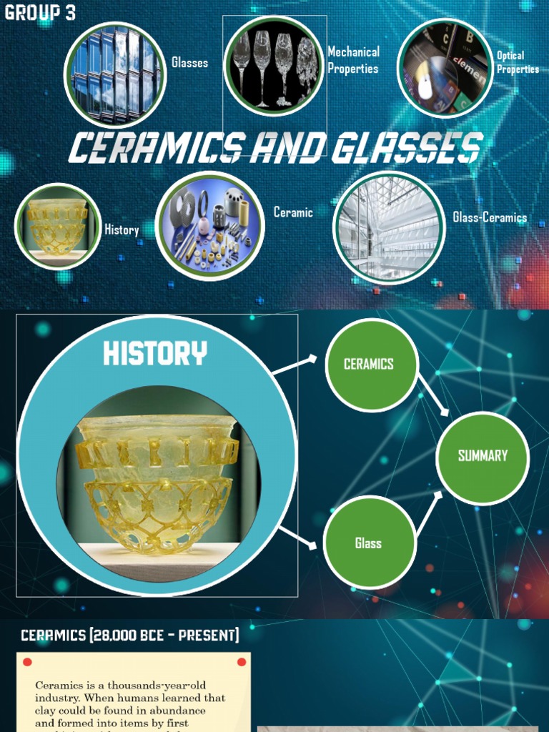 GROUP 3 Ceramic and Glasses PDF Ceramics Glasses