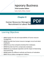 Contemporary Business: Human Resources Management: From Recruitment To Labour Relations