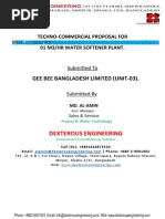 Techno-Commercial Proposal of 01 CMH Softener Plant For Gee Bee Bangladesh Limited (Unit-03) .