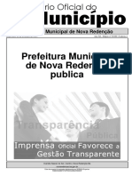 Município: Prefeitura Municipal de Nova Redenção Publica