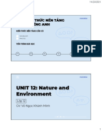 UNIT 12: Nature and Environment: Các Kiến Thức Nền Tảng Trong Tiếng Anh