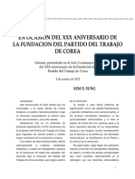 Kim Il-Sung - en Ocasión Del XXX Aniversario de La Fundación Del PTC