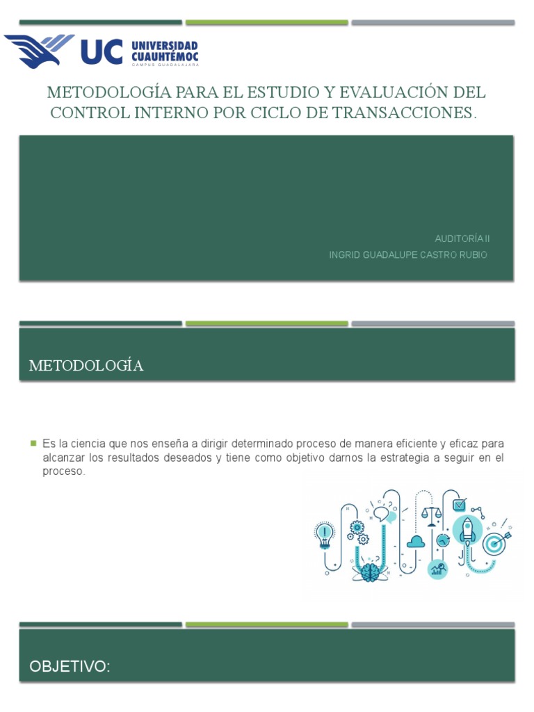 Metodología para El Estudio Y Evaluación Del Control Interno Por Ciclo ...