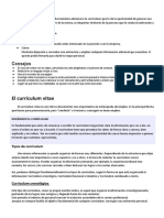 Carta de Presentación y Currículum