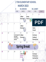 March School Calendar 2023