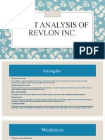 Swot Analysis of Revlon Inc