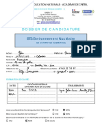 Dossier de Candidature BTS EN