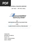 Download Project Report on Radar Transmitter by Adeesh Kaushik SN63543419 doc pdf