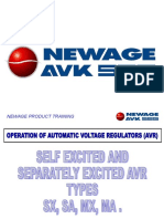 Operation of AVR in self-excited generators