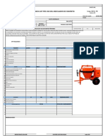 Check List Pre Uso Del Mezclador de Concreto: Civest Eirl