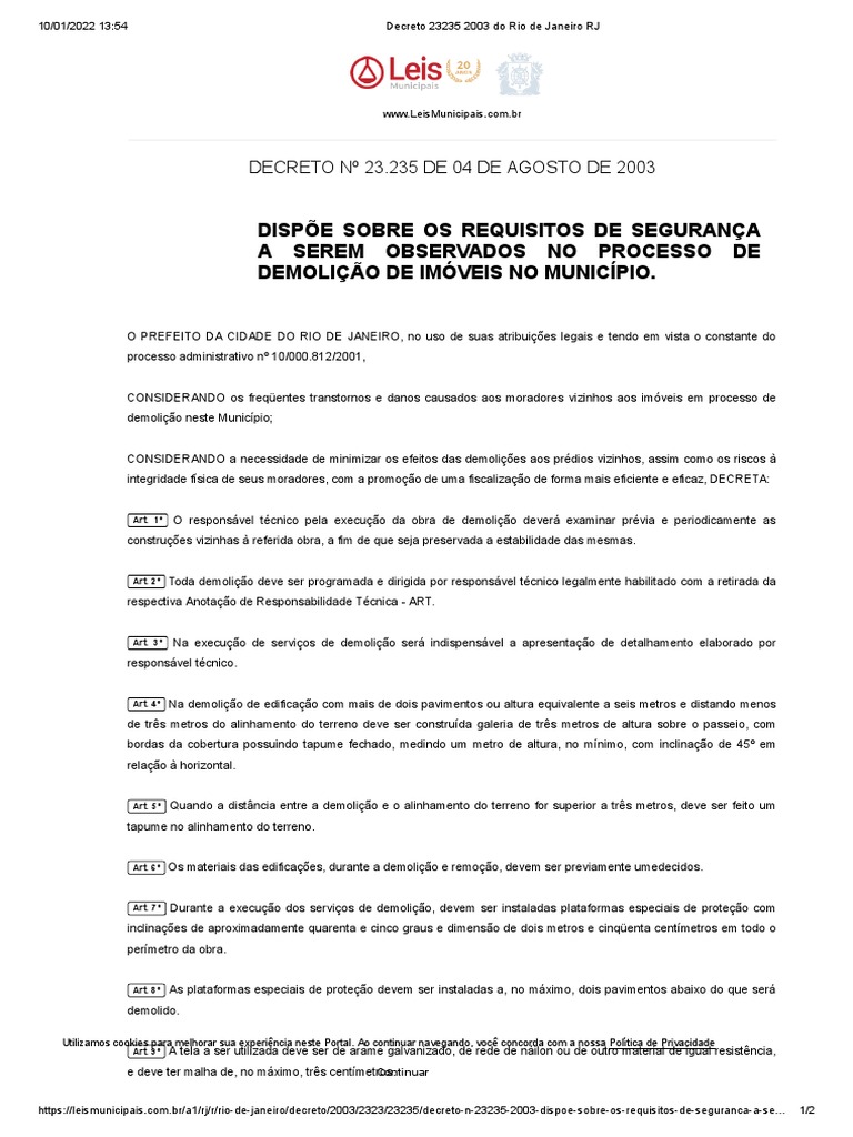 Decreto 23235 2003 do rio de janeiro rj pdf