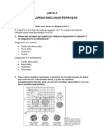 LISTA 6 - Metalurgia Das Ligas Ferrosas