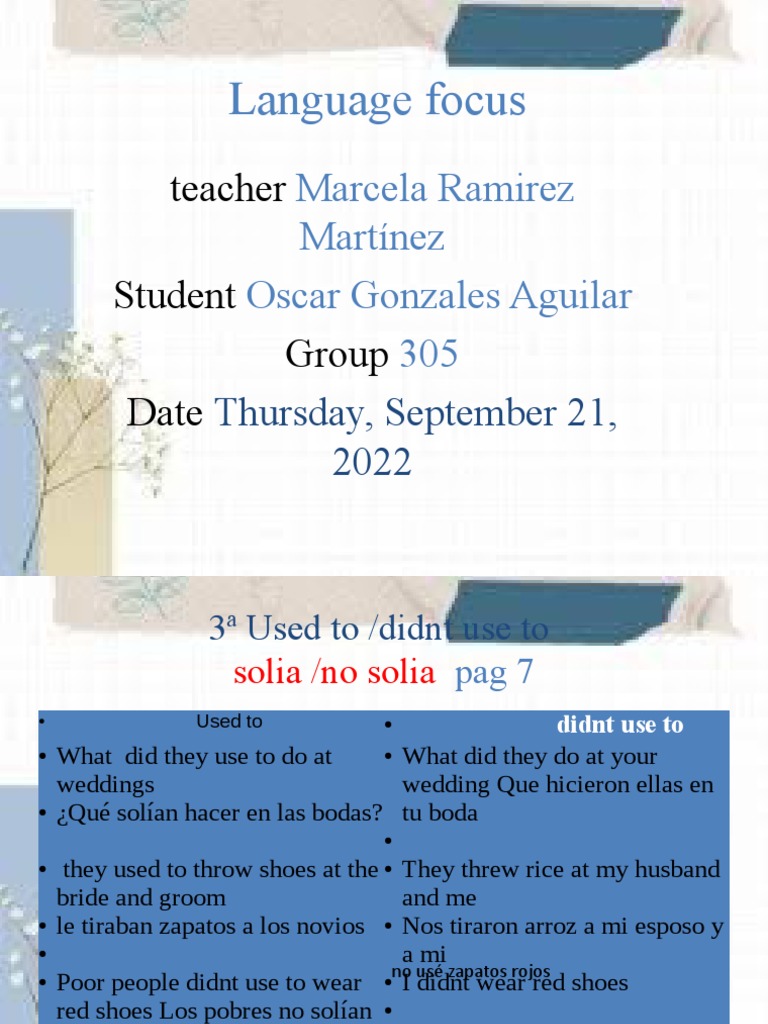 Language Focus | PDF