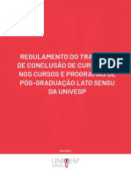 Regulamento Do Trabalho de Conclusão de Curso (TCC) Nos Cursos E Programas de Pós-Graduação Lato Sensu Da Univesp