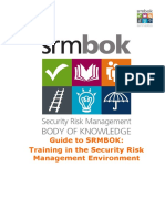 Guide To SRMBOK: Training in The Security Risk Management Environment