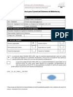 Ficha de Solicitud para Carnet Del Sistema de Bibliotecas: Universidad Nacional de Ingenieria