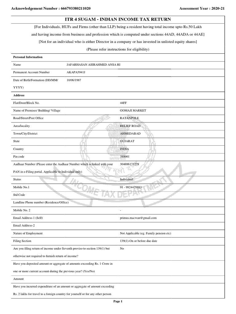 analysis-of-income-tax-return-for-individual-taxpayer-filing-itr-4-for