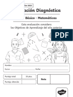 Evaluación Diagnóstica: Sexto Básico - Matemáticas