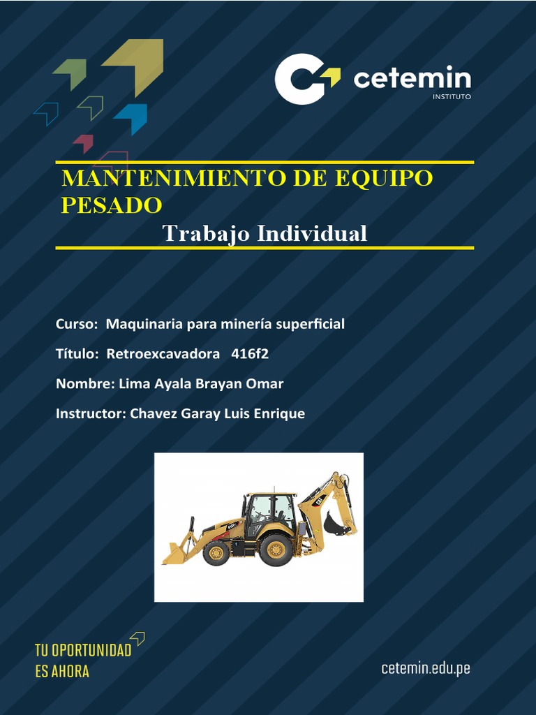 Mantenimiento de Retroexcavadora 416F2 | PDF | Herramientas | Eje