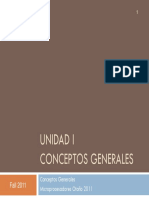 UNIDAD I CONCEPTOS GENERALES. Conceptos Generales Microprocesadores 