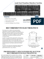 Recubrimientos metálicos UNJFS