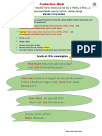 Quantifiers: How Much/ How Many (A Lot Of, A Little, A Few ) Countable/uncountable Nouns (A/an, Some /any)