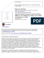 Using Process Tracing To Improve Policy Making: The (Negative) Case of The 2003 Intervention in Iraq by Andrew Bennett, 2015