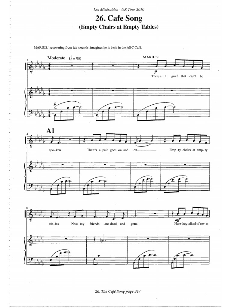 Empty Chairs and Empty Tables PDF Adaptations Of Works Les Misérables