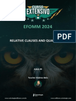 EFOMM 2024: Relative Clauses and Quantifiers
