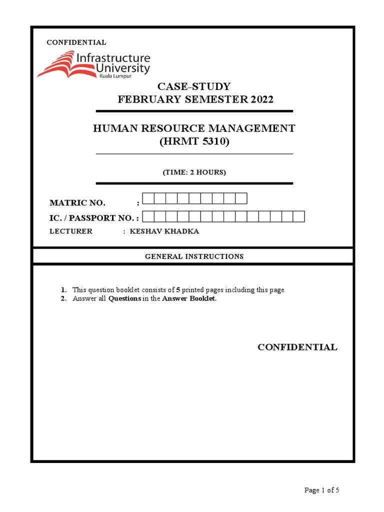 Human Resource Management (Case-Study) | PDF | Employment | Human