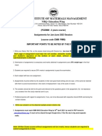 Assignments For Sem 1 To Sem 4 of PGDMM Jan-June 2023