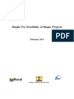 Simple Pre-Feasibility of Biogas Projects: February 2015