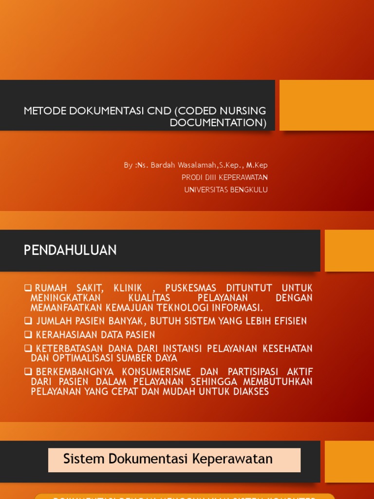 Metode Dokumentasi CND Keperawatan | PDF | Komputer