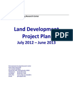 Land Development Project Plan: July 2012 - June 2013