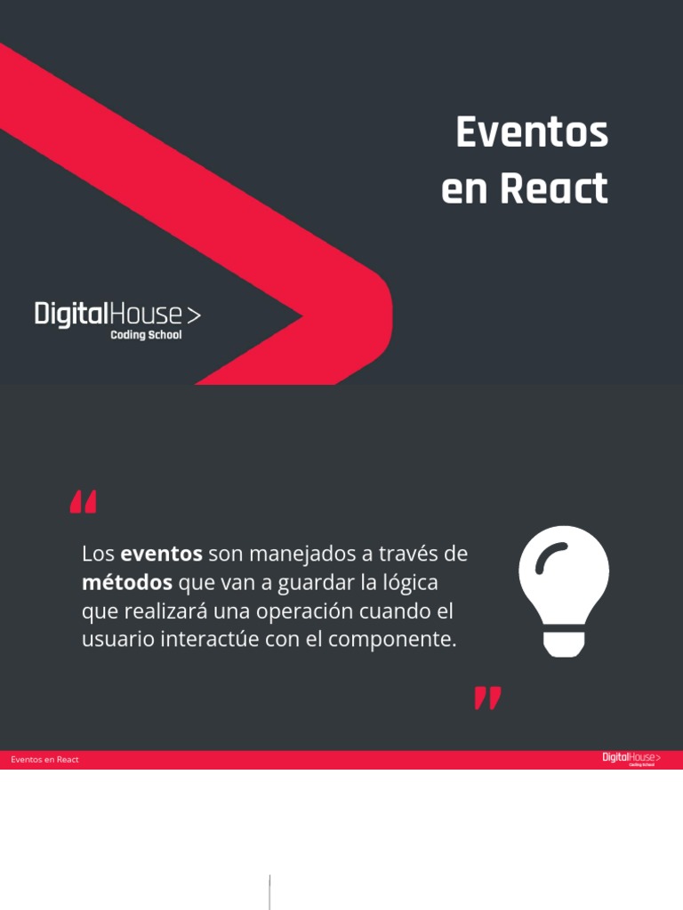 Manejo de Eventos en React | PDF | Desarrollo web | Ingeniería de Sistemas