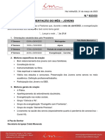 Circular: Orientação Do Mês - Jovens