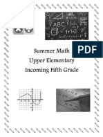 UPPER ELEM INCOMING 5TH - Math