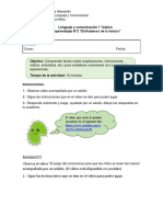 Lenguaje y Comunicación 1° Básico Guía de Aprendizaje N°2 "Disfrutemos de La Lectura"