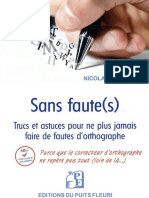 Sans Faute S Trucs Et Astuces Pour Ne Plus Jamais Faire de Fautes