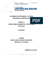 Diplomado en Inteligencia Y Contra Inteligencia Criminológica Módulo 4 Operaciones Encubiertas Y Estrategias Aplicadas Actividad 1