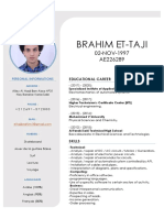 Personal and educational details of Brahim Et-Taji