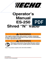Operator's Manual ES-250 Shred "N" Vac®