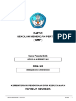 Rapor Sekolah Menengah Pertama (SMP) : Kementerian Pendidikan Dan Kebudayaan Republik Indonesia