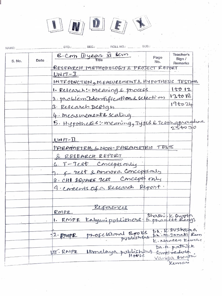 RMPR Notes | PDF