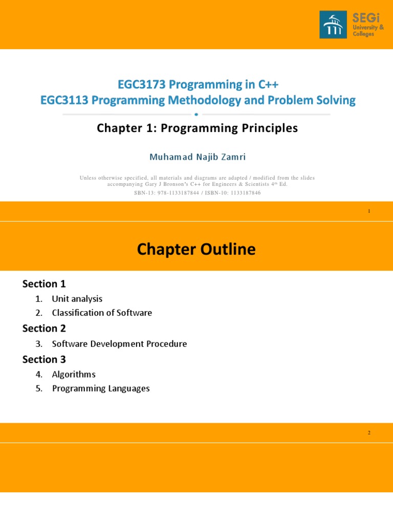 01 - EGC3173 - EGC3113 - Programming Principles | PDF | Programming ...