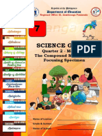 SCIENCE Grade 7: Quarter 2 - Module 2 The Compound Microscope: Focusing Specimen