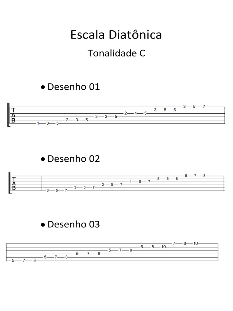 Escala Diatônica Desenhos PDF