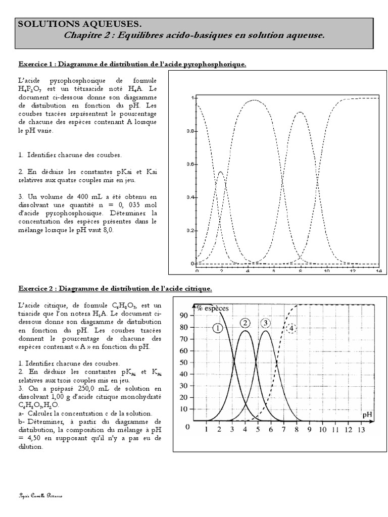S2 - Equilibres Acido-Basiques en Solution Aqueuse | PDF | Ph | Acide