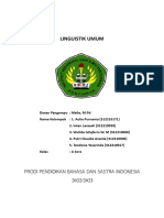 Linguistik Umum: Prodi Pendidikan Bahasa Dan Sastra Indonesia 2022/2023