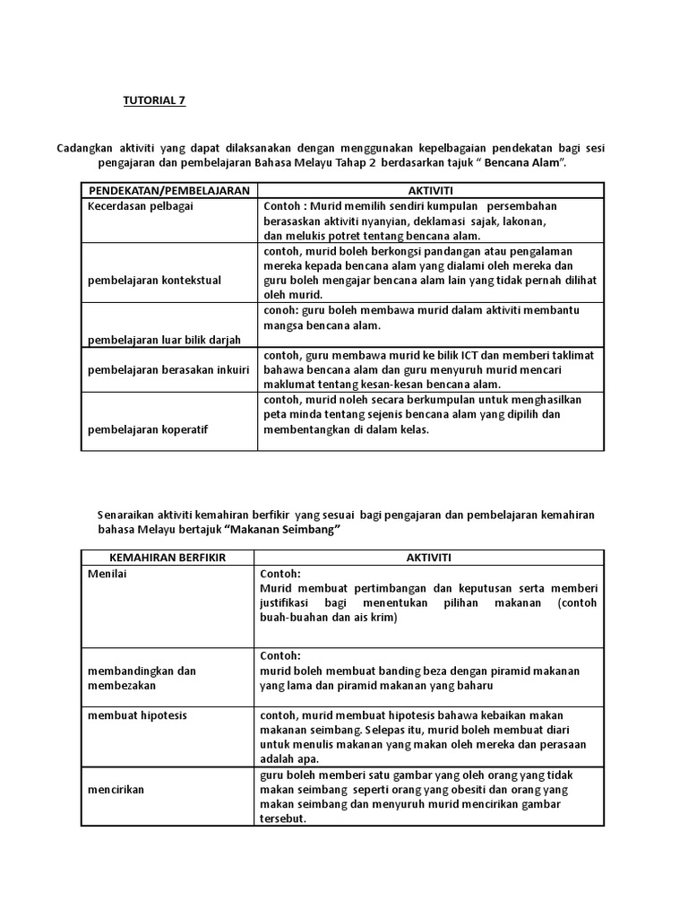 Tutorial 7 | PDF